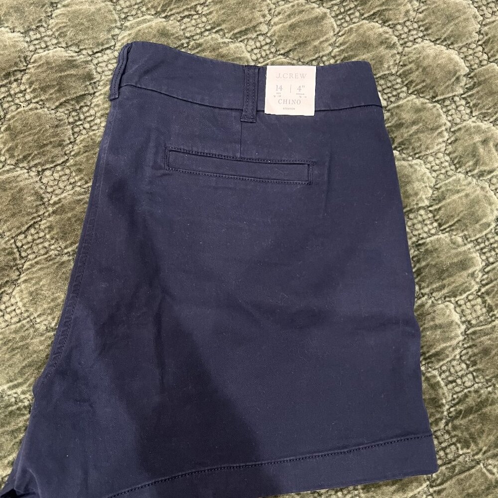 Womens JCrew 4" Chino Shorts 14